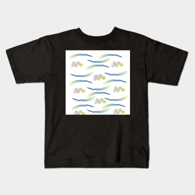 Blue green digital gradient design Kids T-Shirt by Artistic_st